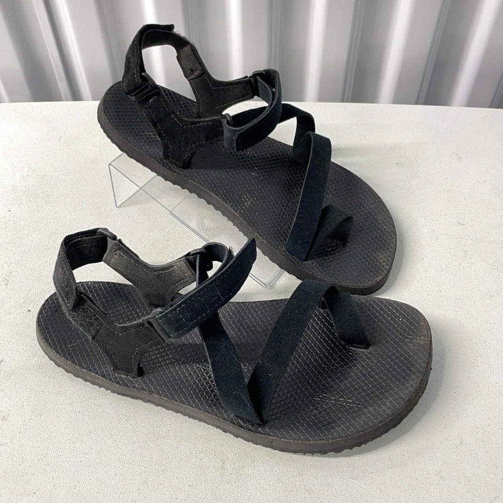 Shamma Trailstar Minimalist Sandals Black Vibram Sole Hiking Women's 8 Men's 7